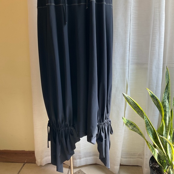 MC PLANET Black Asymmetrical Hem Halter  Maxi dress Size 12 - Picture 4 of 16